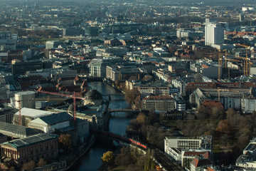 Fototapeta premium Berlin - Hauptbahnhof - Ariel View