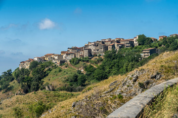 Fototapeta na wymiar Santa Domenica Talao, Calabria, Italy: historic town