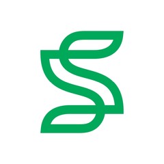 LETTER S LEAF LOGO
