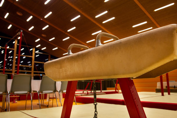 Gymnastic equipment in a gymnastic center in the Faroe Islands 