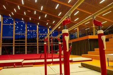 Gymnastic equipment in a gymnastic center in the Faroe Islands 