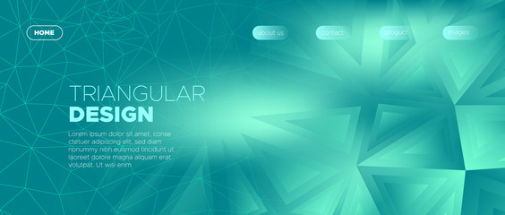 Polygonal Landing Page. Gradient Geometric 