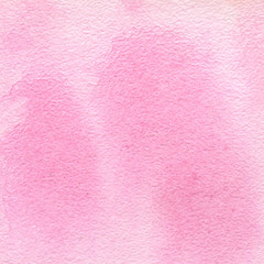 Delicate pink spots similar to an animal print, Pink leopard spots. Watercolor background with paper texture, pastel color.