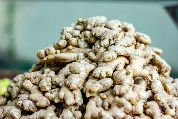 Ginger in Indian vegetable market