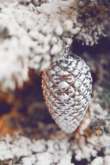 Closeup of Christmas-tree decoration detail