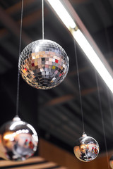 Christmas decoration for the office with silver balls