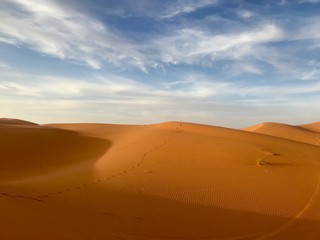 Fototapeta na wymiar Dunes Sahara Desert Merzouga Morocco