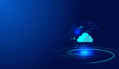 Cosmic vortex, point and line connection, digital earth, scientific and technological innovation conceptual background