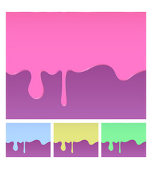 Melt strawberry background and three colors alternate