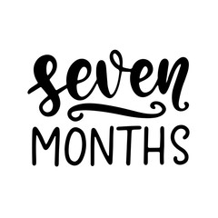 Seven months baby shower. Newborn age marker