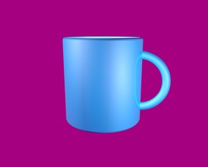 3d illustration of ceramic cup