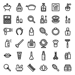 Obraz premium Beauty Icon Set 36 - Editable stroke. 48x48 Pixel Perfect. 
