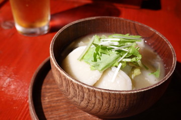 Close up of Japanese traditional soup(Japanese food)