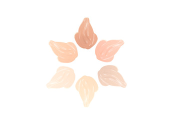 Tone base cream stroke.