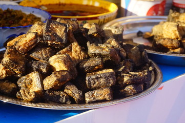 A traditional Chinese snack, stinky tofu from changsha