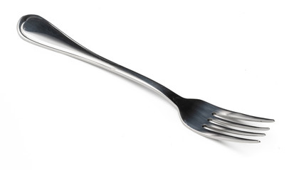 Stainless steel knife isolated on white background