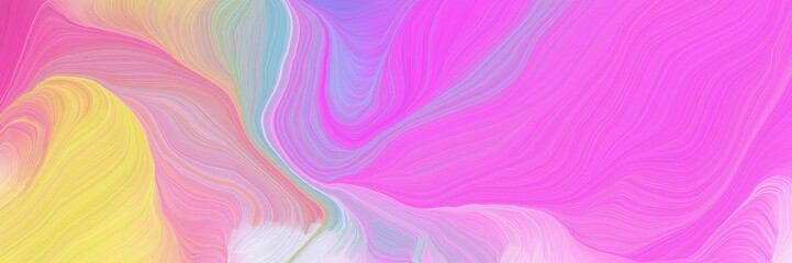 Obraz premium colorful horizontal banner. curvy background illustration with orchid, pale golden rod and violet color
