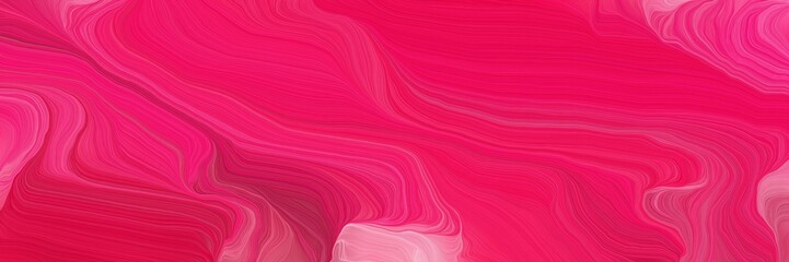 Obraz premium colorful horizontal banner. abstract waves illustration with crimson, pastel magenta and mulberry color