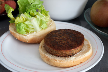 homemade eggplant vegetable burger