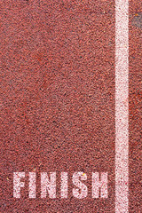 Fototapeta premium Run to finish line. Concept for completion of a task or reaching goals.