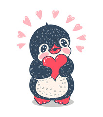  funny cartoon penguin