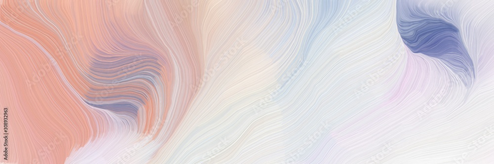 Aufkleber horizontal banner with waves. modern soft curvy waves background design with light gray, lavender an