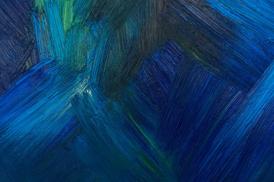 Blue oil paint mixed. Abstract texture. Place for text. © Татьяна Максимова