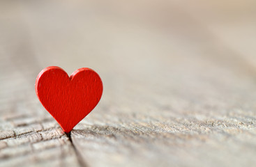 Fototapeta premium A red heart with a blurred background. High resolution photo.