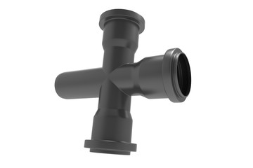 Pipes for water. Pipe. Tube. Sanitary. 3D rendering.