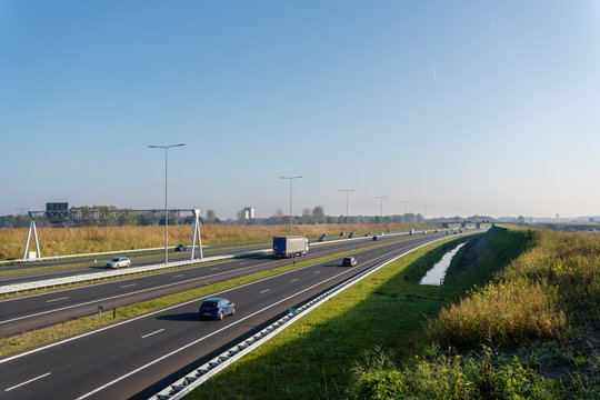 A highway in Almere, The Netherlands.