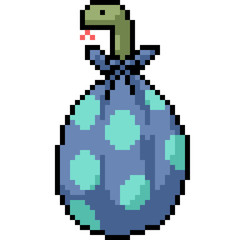 Obraz premium vector pixel art snake