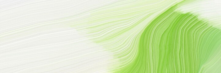 dynamic horizontal banner. abstract waves illustration with beige, yellow green and pale green color