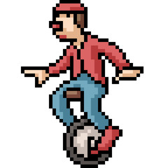 Obraz premium vector pixel art clown