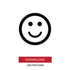 Smile vector icon, simple sign for web site and mobile app.