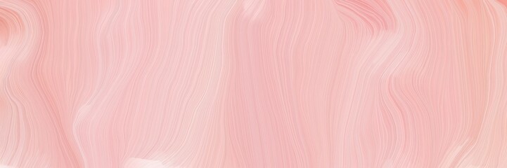 dynamic horizontal banner. elegant curvy swirl waves background design with baby pink, pastel magenta and burly wood color