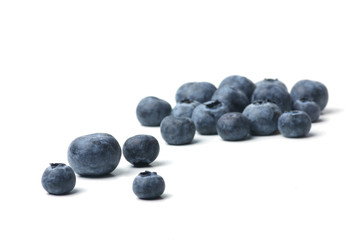 a pile of blueberry isolated on white background
