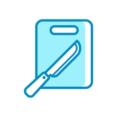 cutting board - kitchen utensils icon vector design template