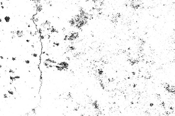 Dark messy dust overlay distress background. Grunge black and white. Abstract monochrome texture of paint, stains, scratched.