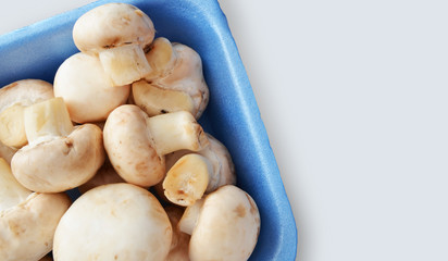 Scattered arranged mushrooms background