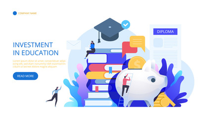Student loans investment in knowledge illustration