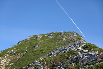 Landscape of Jonen mountains (Japan alps / Japanese mountains)