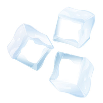 graphic cube ice vector transparent isolated on white background