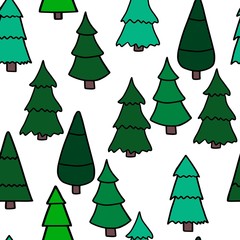  vector illustration pattern tree on white background