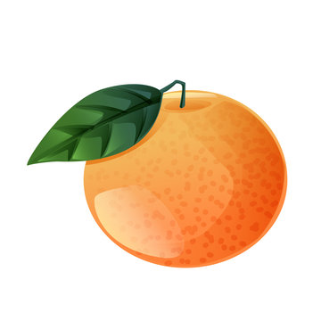 graphic cartoon orange isolated on white background