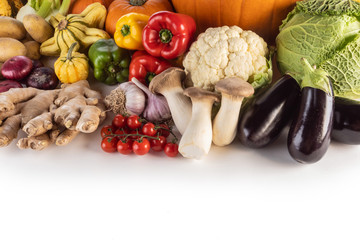 Harvest on white background