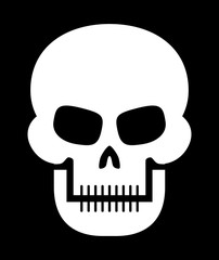 White halloween skull mask vector illustration