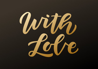 With love hand drawn lettering