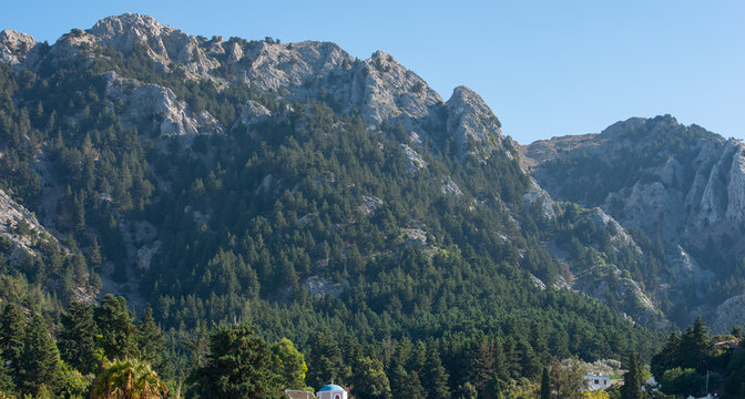 Gebirge am Ort Zia auf der Insel Kos Griechenland