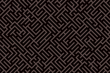 Striped geomitrical illustration. Monochrome background. Maze. Diagonal lines.