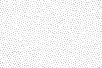 Striped geomitrical illustration. Monochrome background. Maze. Diagonal lines.